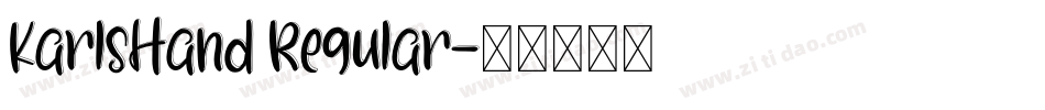 KarlsHand Regular字体转换